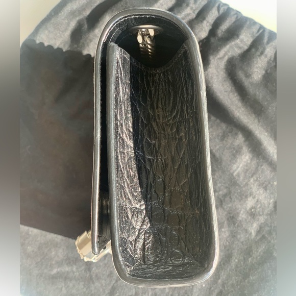 SOLD TO STORE 5A Saint Laurent YSL 100% AUTH Kate Chain Bag In Croc-Embossed - Picture 8 of 13